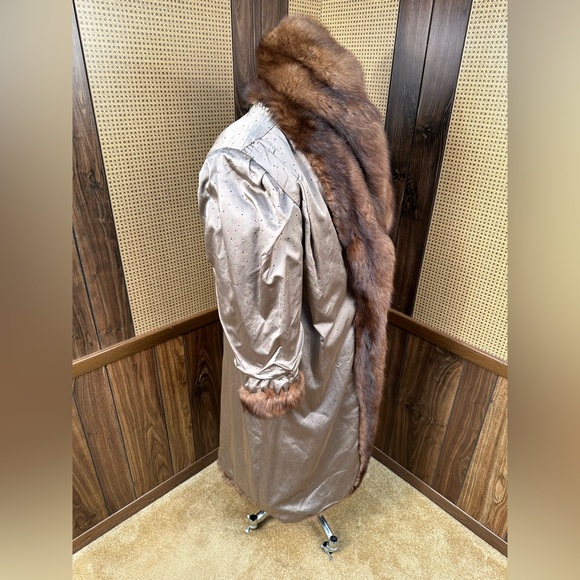 Vintage Okean Furriers Russian Sable Fur Coat Jacket Stroller Medium - Picture 8 of 11